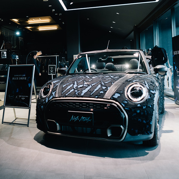 MINI OKAYAMA と 青木被服が協業したプロジェクト。 [FAGASSENT × MINI OKAYAMA] で制作した コンセプトカー「BLUE DRIVE」の披露式が無事終了!