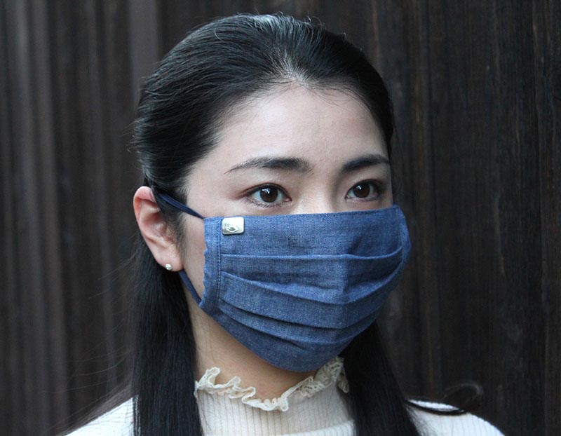 洗えるデニムマスク 日本製 青木被服 岡山県井原市